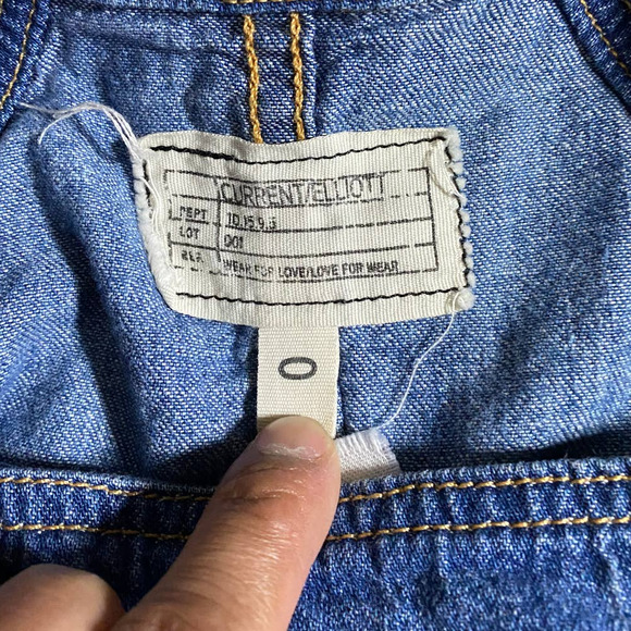 Current/Elliot Infantry Jacket Denim Women's L Military - Picture 3 of 9